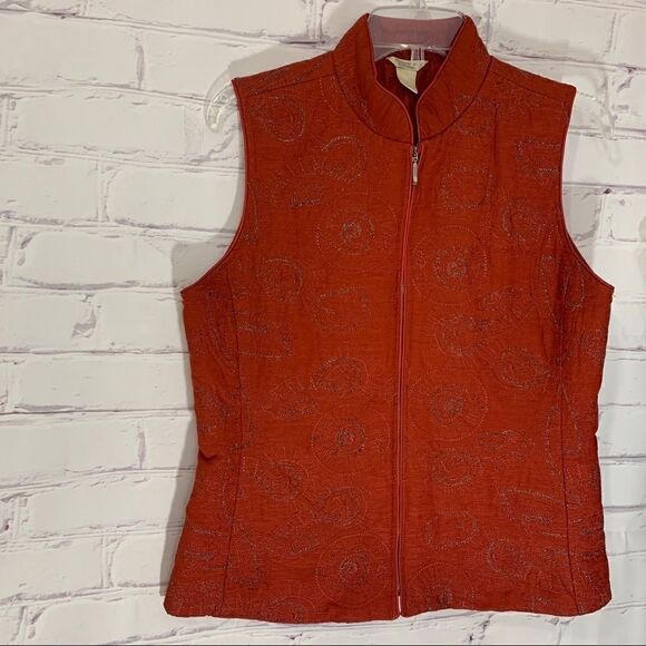 Christopher & Banks small orange vest - Picture 1 of 4